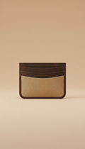 Canvas-Trimmed Minimalist Card Holder