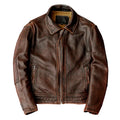 Distressed Brown Leather Jacket