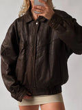 JACKET Genuine Leather Oversize Jacket For Women