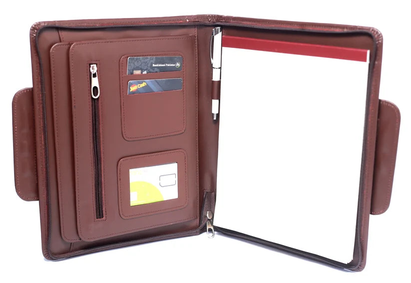 Leather Executive Portfolio Bag - Interior View